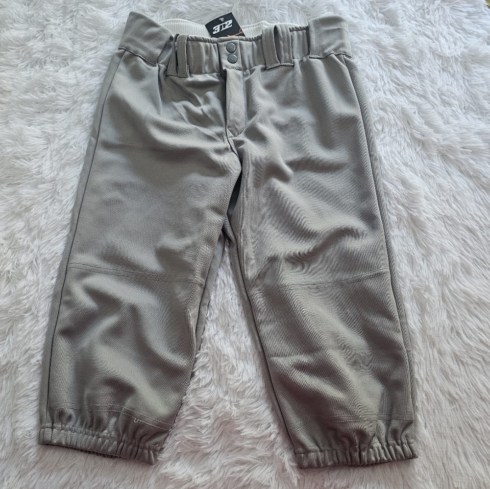 3n2 Gray baseball throwback knickers youth large